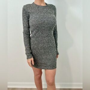 POPULAR 21 Gray Knit Sweater Bodycon Dress Long Sleeve Brand New Size Large